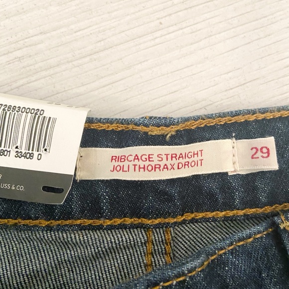 NWT Levi’s rib cage straight ankle dark wash - Picture 7 of 13